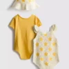 0-18mths | 2pk bodysuits and sun hat newborn set
