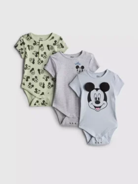 0-18mths | 3pk disney's mickey mouse and donald duck room to grow newborn bodysuits