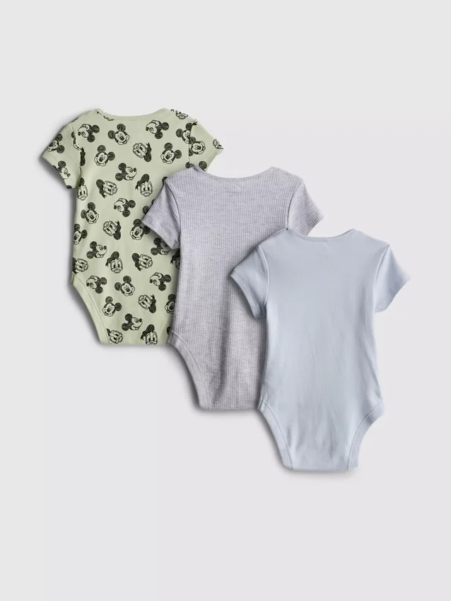 0-18mths | 3pk disney's mickey mouse and donald duck room to grow newborn bodysuits