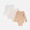 0-18mths | 3pk room to grow long sleeve newborn bodysuits