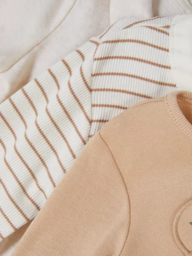 0-18mths | 3pk room to grow long sleeve newborn bodysuits