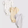0-18mths | 3pk room to grow newborn short-sleeve onesies