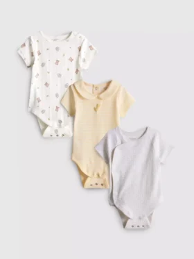 0-18mths | 3pk room to grow newborn short-sleeve onesies