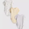 0-18mths | 3pk room to grow newborn short-sleeve onesies