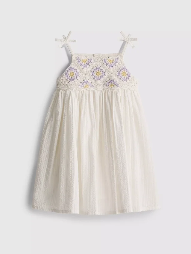 0-18mths | crochet newborn smock dress