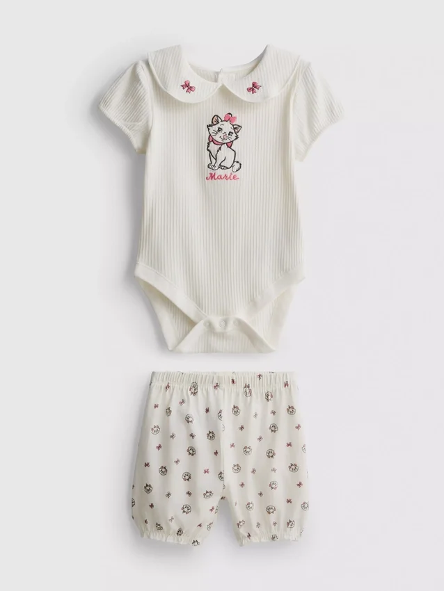 0-18mths | disney's the aristocats marie bodysuit and bloomers newborn set
