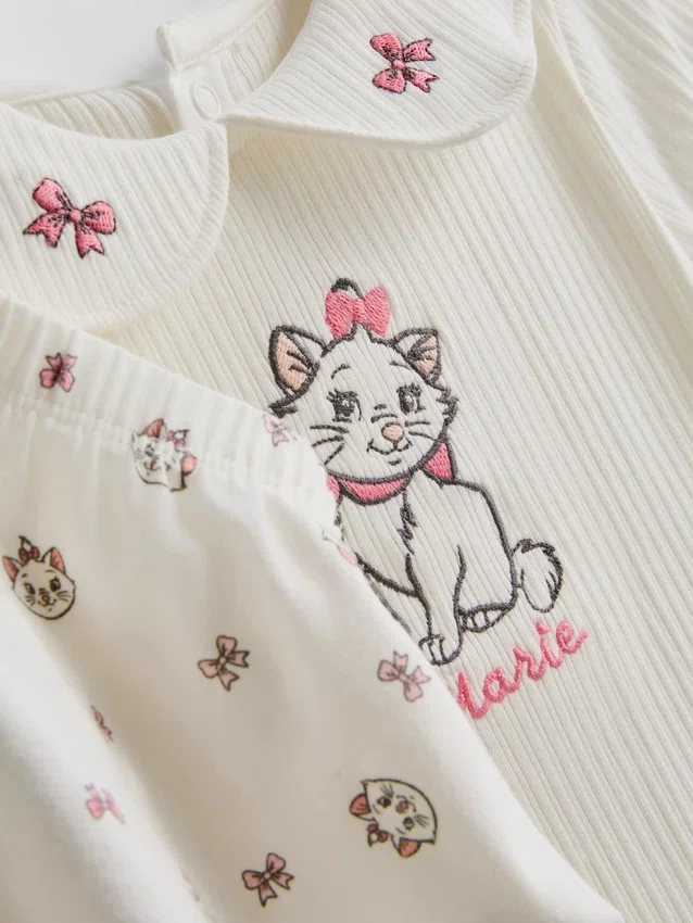 0-18mths | disney's the aristocats marie bodysuit and bloomers newborn set