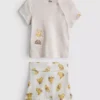 0-18mths | disney's winnie the pooh wrap top and shorts newborn set