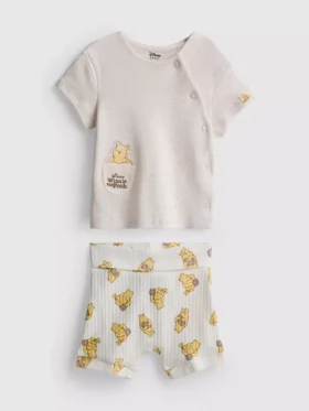 0-18mths | disney's winnie the pooh wrap top and shorts newborn set