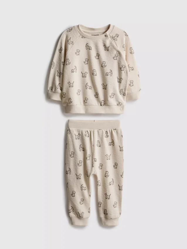 0-18mths | dog graphic sweatshirt and joggers newborn set