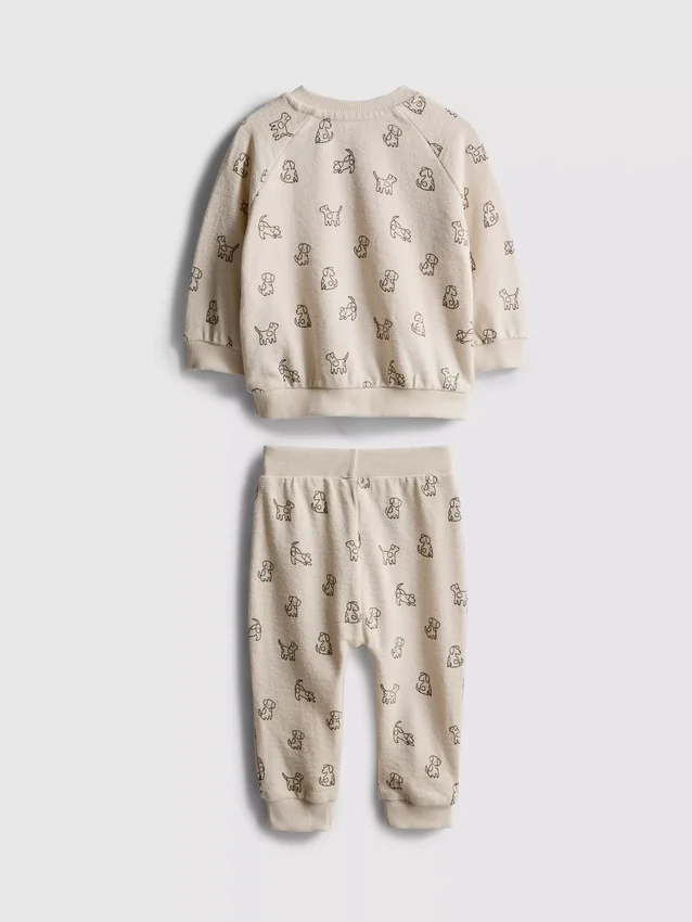 0-18mths | dog graphic sweatshirt and joggers newborn set