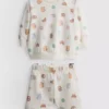 0-18mths | food graphic sweatshirt and shorts set