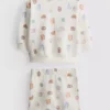 0-18mths | food graphic sweatshirt and shorts set