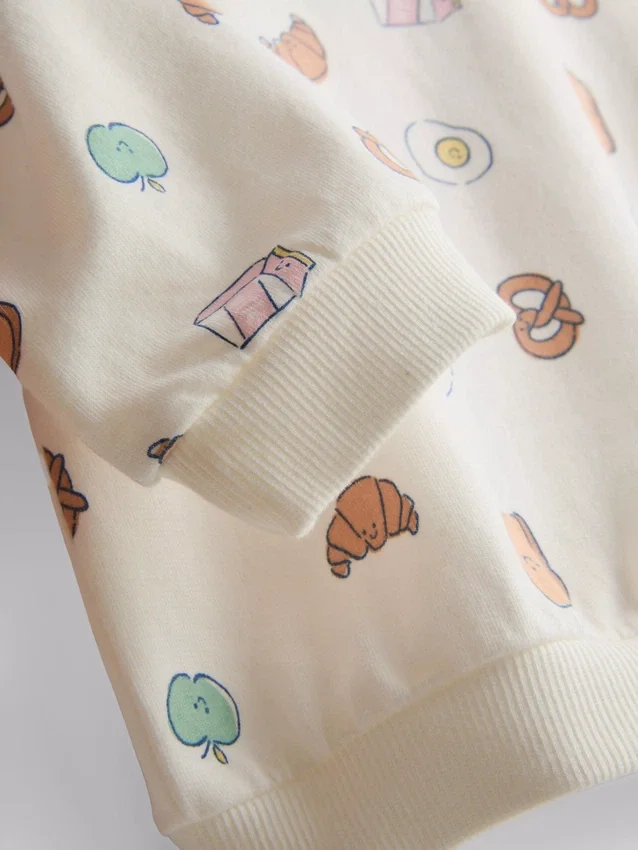 0-18mths | food graphic sweatshirt and shorts set