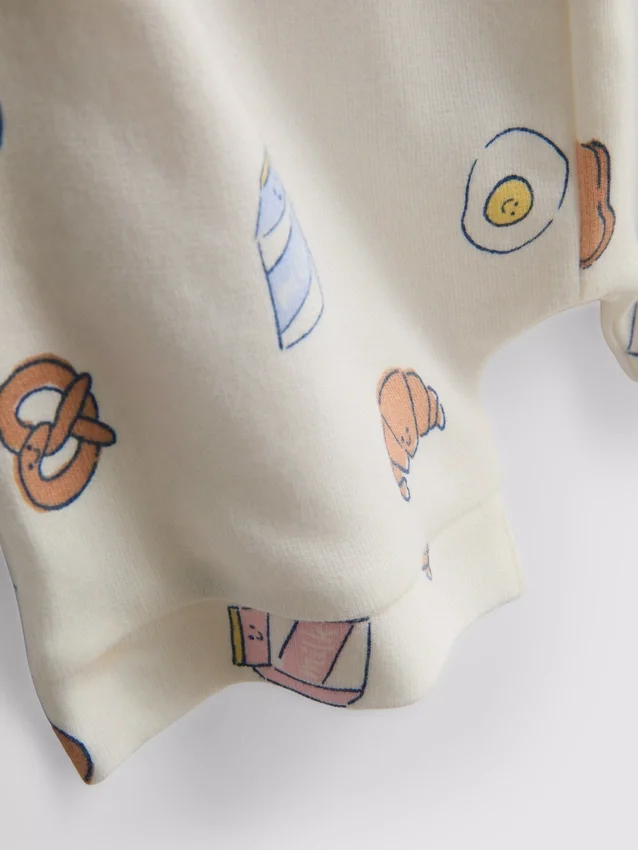 0-18mths | food graphic sweatshirt and shorts set