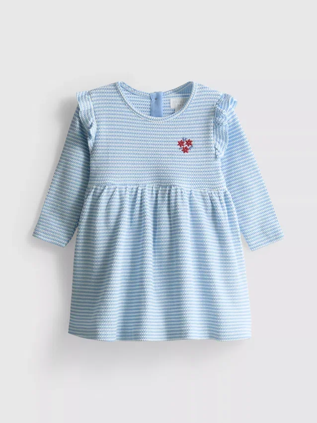 0-18mths | ruffle newborn smock dress