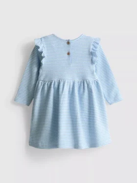 0-18mths | ruffle newborn smock dress
