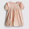 0-18mths | shell embroidered newborn smock dress