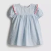 0-18mths | stripe seersucker newborn smock dress