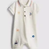 0-18mths | textured newborn romper