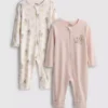 0-24mths | 2pk disney's bambi zip-up onesie