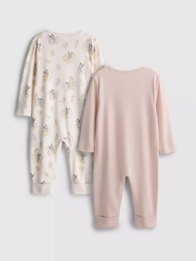 0-24mths | 2pk disney's bambi zip-up onesie
