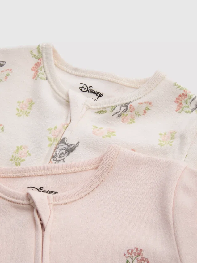 0-24mths | 2pk disney's bambi zip-up onesie