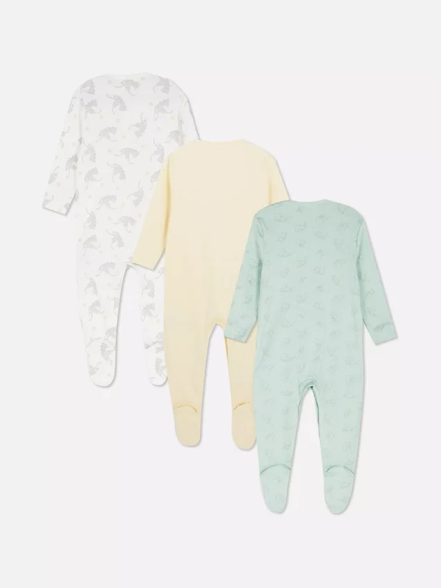 0-24mths | 3pk disney's dumbo snap button sleepers