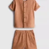 0-24mths | cheesecloth shirt and shorts set