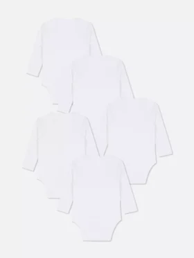 0-36mths | 5pk essential long sleeve bodysuits