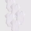 0-36mths | 5pk ribbed wrap front bodysuits