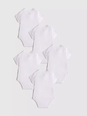 0-36mths | 5pk ribbed wrap front bodysuits