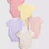 0-36mths | 5pk short-sleeve onesies