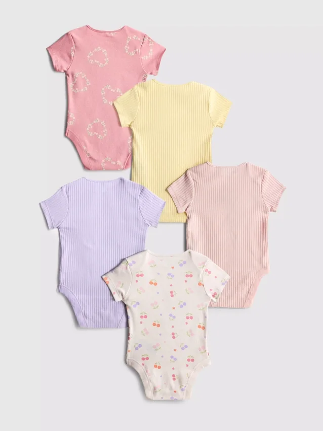 0-36mths | 5pk short-sleeve onesies