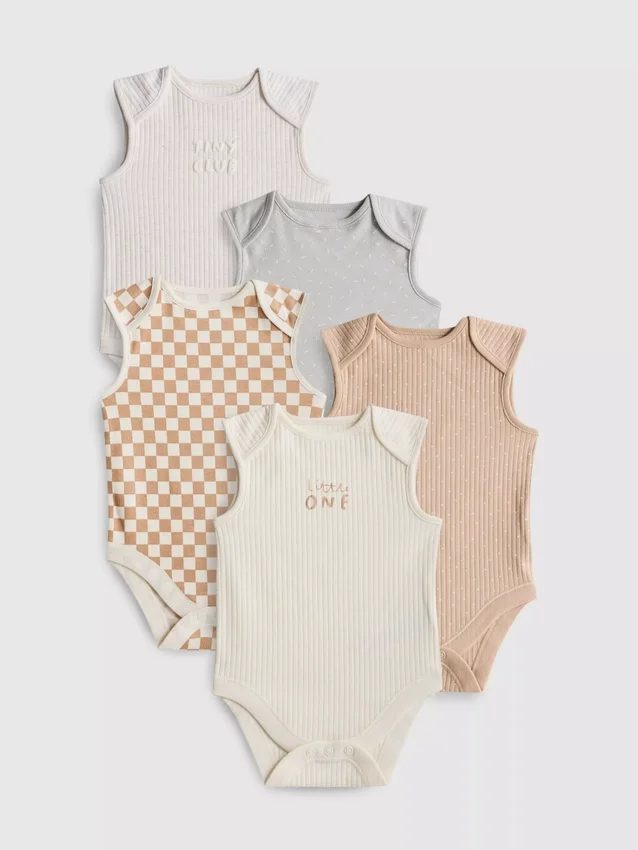0-36mths | 5pk sleeveless bodysuits