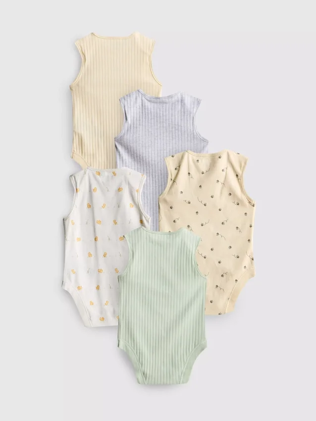 0-36mths | 5pk sleeveless bodysuits