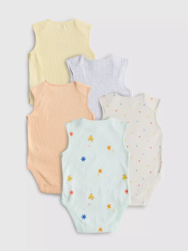 0-36mths | 5pk sleeveless onesies