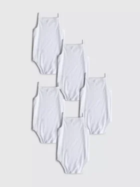 0-36mths | 5pk sleeveless strappy onesies