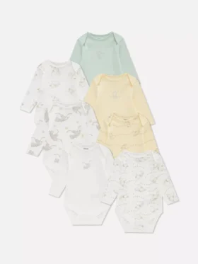 0-36mths | 7pk disney's dumbo long sleeve bodysuits