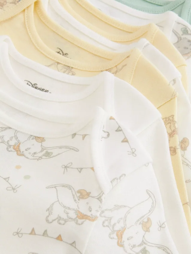 0-36mths | 7pk disney's dumbo long sleeve bodysuits