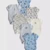 0-36mths | 7pk disney's mickey mouse short-sleeve bodysuits