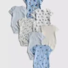 0-36mths | 7pk disney's mickey mouse short-sleeve bodysuits