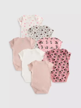 0-36mths | 7pk disney’s minnie mouse short-sleeve onesies
