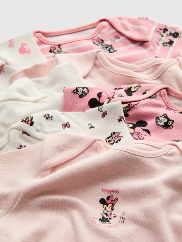 0-36mths | 7pk disney's minnie mouse short-sleeve onesies