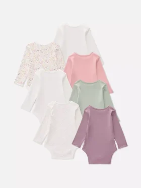 0-36mths | 7pk long sleeve bodysuits