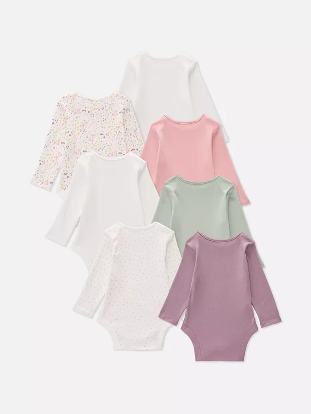 0-36mths | 7pk long sleeve bodysuits