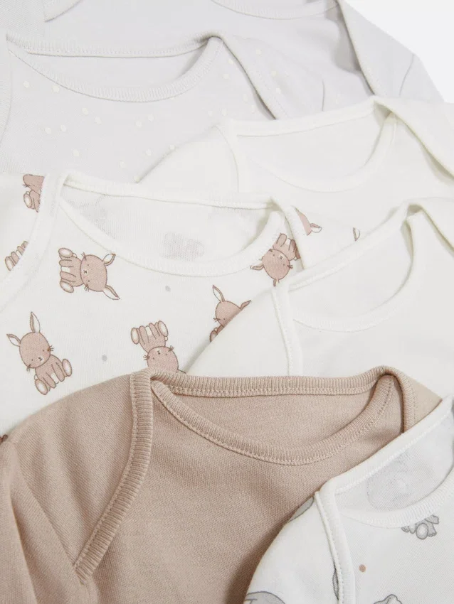 0-36mths | 7pk long sleeve bodysuits