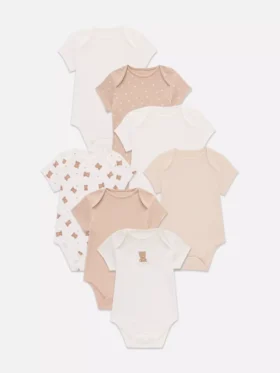 0-36mths | 7pk short sleeve bodysuits
