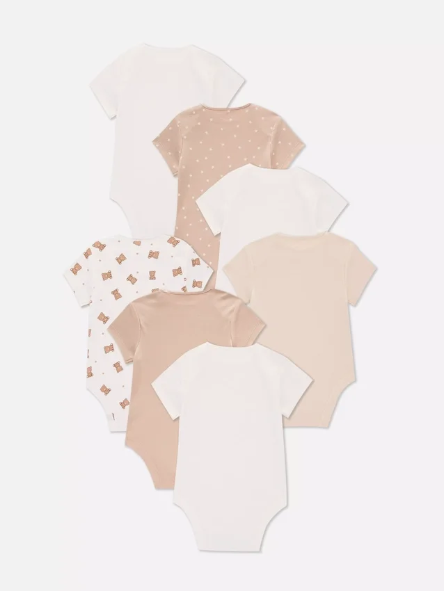 0-36mths | 7pk short sleeve bodysuits