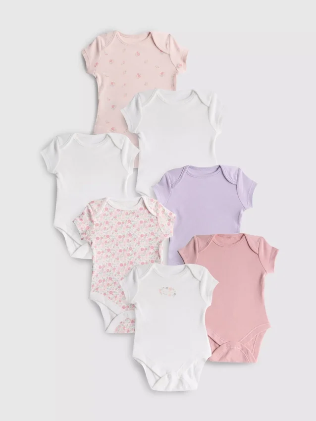 0-36mths | 7pk short-sleeve onesies